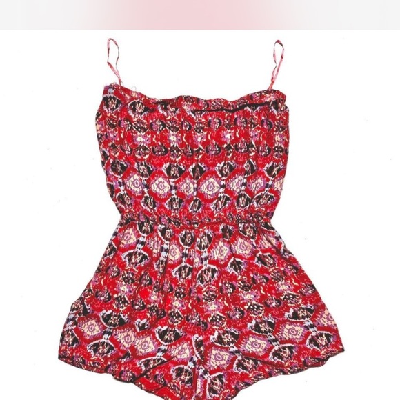 Angie Romper, Red, Patterned, Boho, Size L - Picture 2 of 6